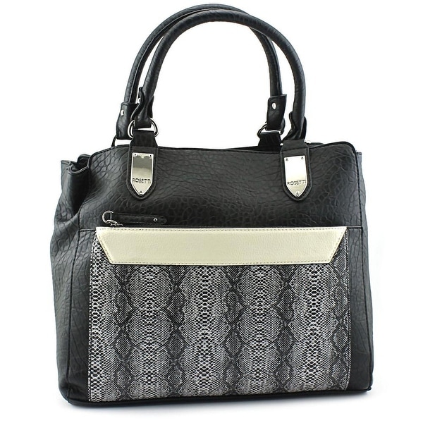 Rosetti Cameron Double Handle Women Synthetic Satchel - Black