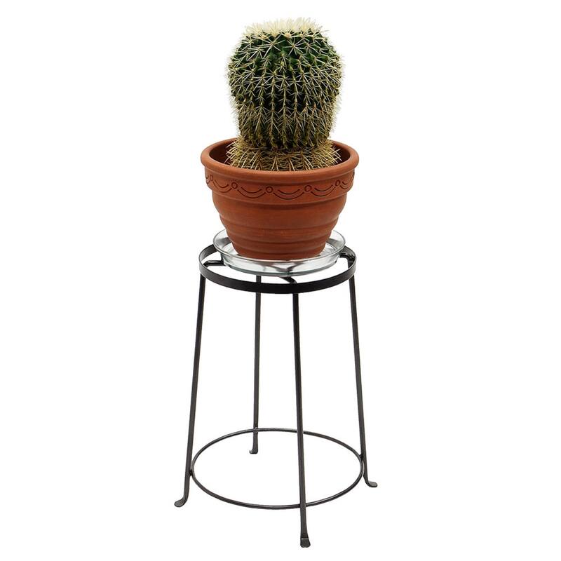 Achla Designs Indoor Outdoor Diamond Shaped Argyle Plant Stand III, 18 Inch Tall, Roman Bronze Powder Coat Finish