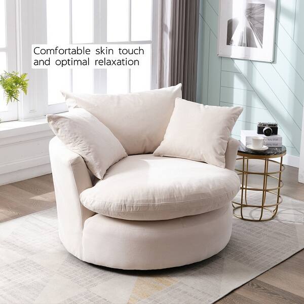 Shop Swivel 43 3 Barrel Chair Accent Armchair Single Sofa For
