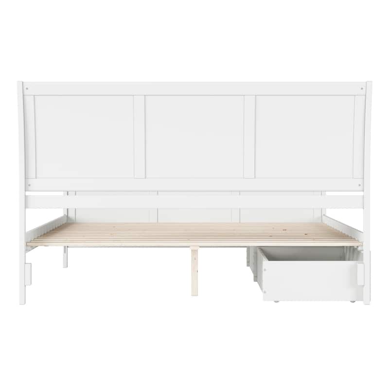 AFI Portland Platform Bed with Matching Footboard & Storage Drawers