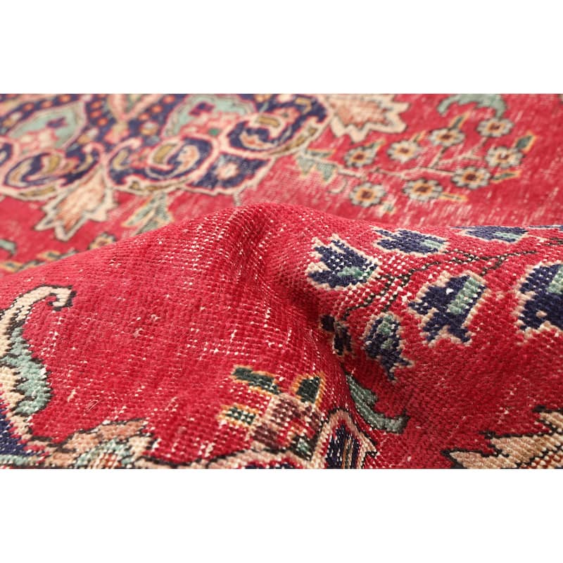 ECARPETGALLERY Hand-knotted Antalya Vintage Red Wool Rug - 6'5 x 9'2