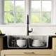 preview thumbnail 43 of 67, Karran Drop-in Quartz 33 in. Double Bowl 50/50 Kitchen Sink Kit