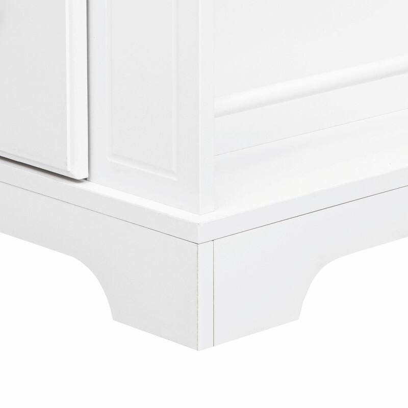 Rolling Kitchen Island with 6 Drawers, Pull-Out Trash Can Storage, Drop Leaf, Power Outlet & Side Racks