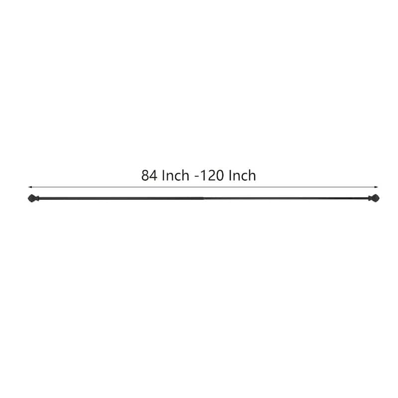 Acroma Streamlined Adjustable Curtain Rod Black