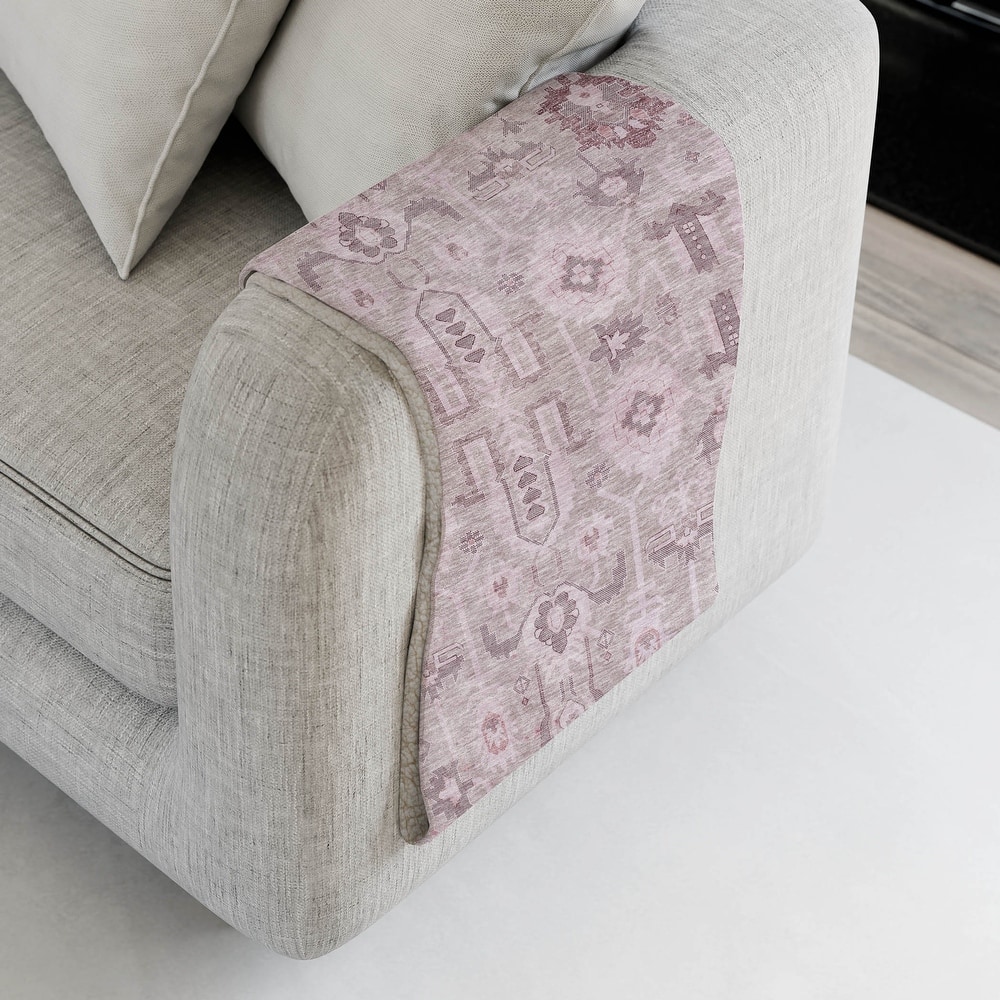 Premium Machine Washable Boho Global Sherpa Throw Blanket