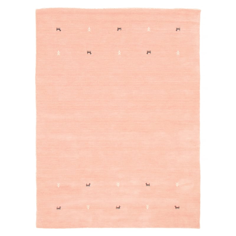 Kashkuli Gabbeh Pink Rug 5'5" x 7'5" - 5'5 x 7'5 - Light Pink - 5'5 x 7'5