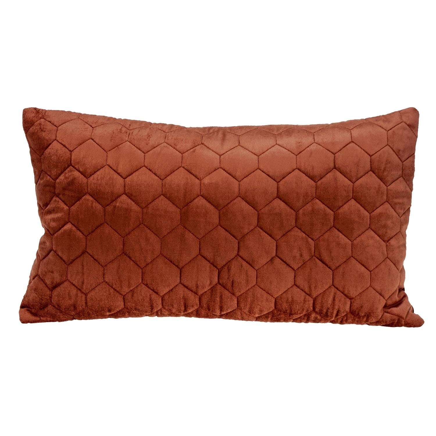 Burnt Orange Tufted Velvet Quilted Lumbar Throw Pillow Bed Bath Beyond 39556255