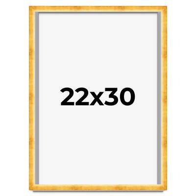 22x30 Shadow Box Frame Gold | 1.625 Inches Deep Real Wood Traditional