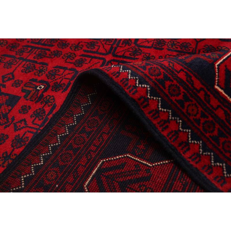 ECARPETGALLERY Hand-knotted Finest Khal Mohammadi Red Wool Rug - 4'10 x 6'6