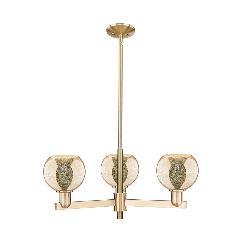 Innovations Lighting Endless Possibilities Arcadia - Athens - 3 Light 28" Stem Hung Chandelier - Mercury/Champagne Bronze