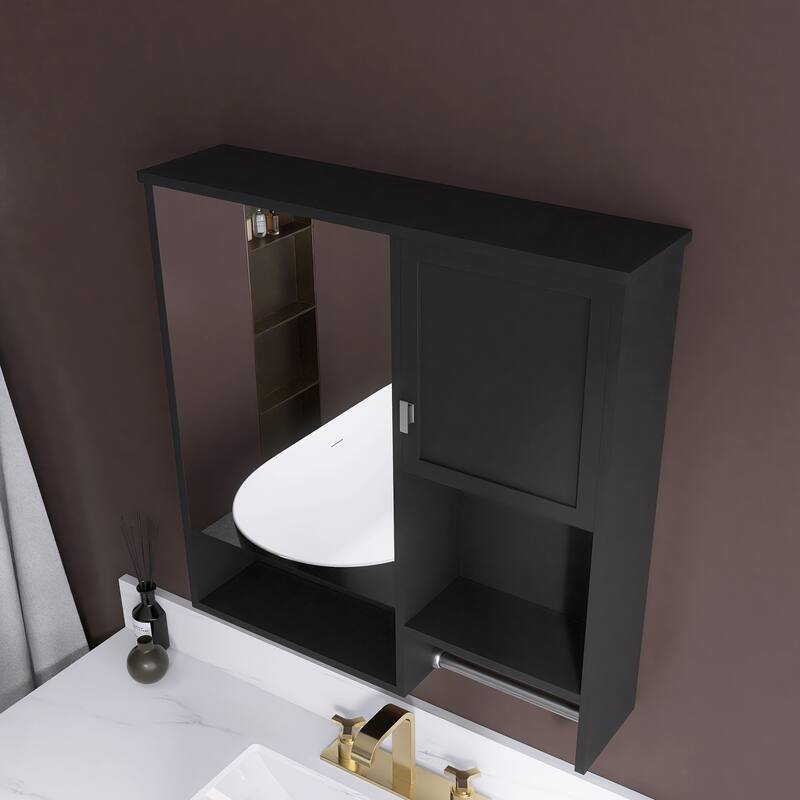 29'' x 28" Rectangular MDF Medicine Cabinet with Mirror