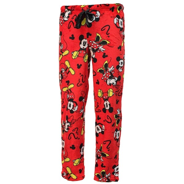 Disney Mickey /& Minnie Mouse Red Super Minky Fleece Sleep Pants