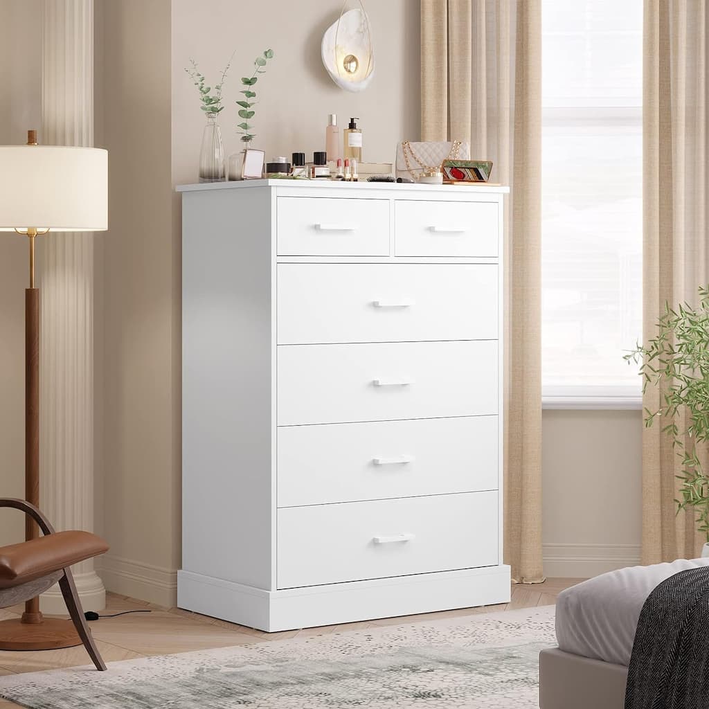 Chest of 6 Drawers Large Capacity Storage Cabinet Dresser Bedroom