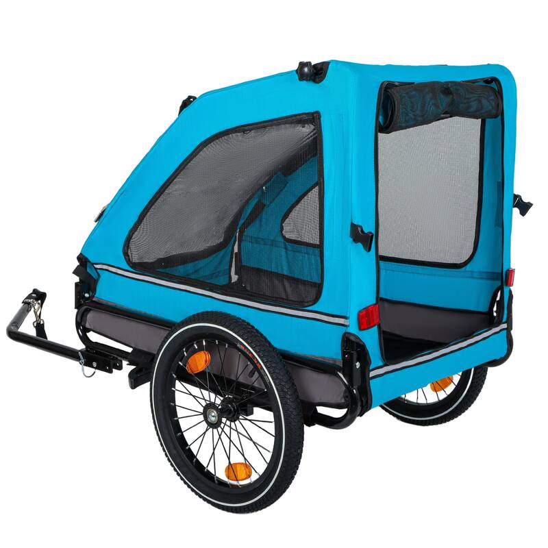 Pet Bike Trailer Dog Cart for Bicycle,Suitable for Small and Medium Pets, Easy Folding Cart Frame, Non-Slip Floor