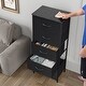 preview thumbnail 39 of 86, Contemporary 5-drawer Chest Vertical Storage Tower- Fabric Dresser Black - 5-drawer