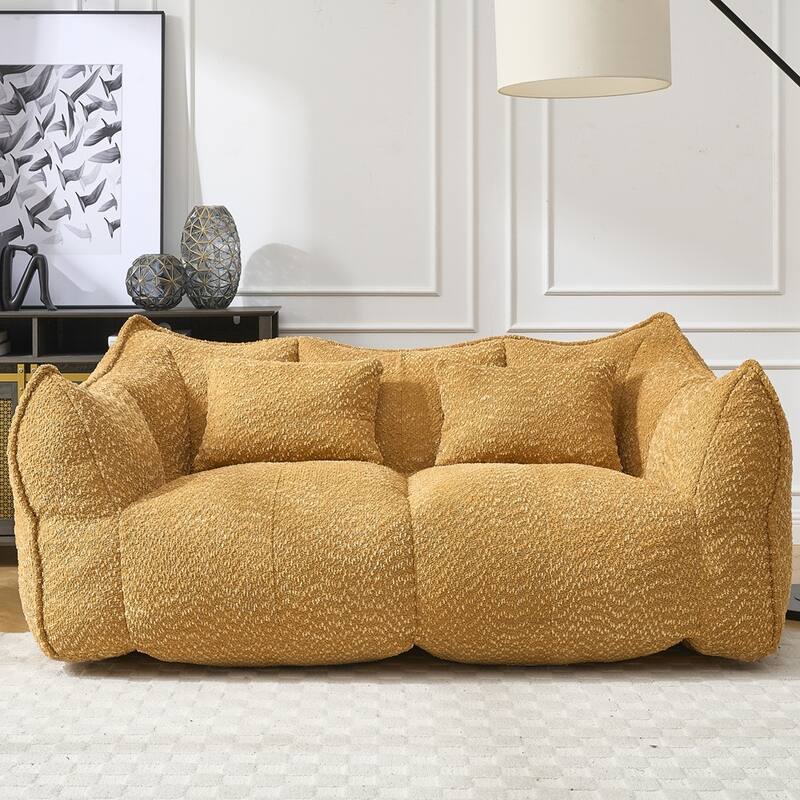 Comfortable Square Design Soft Bean Bag chair - Yellow