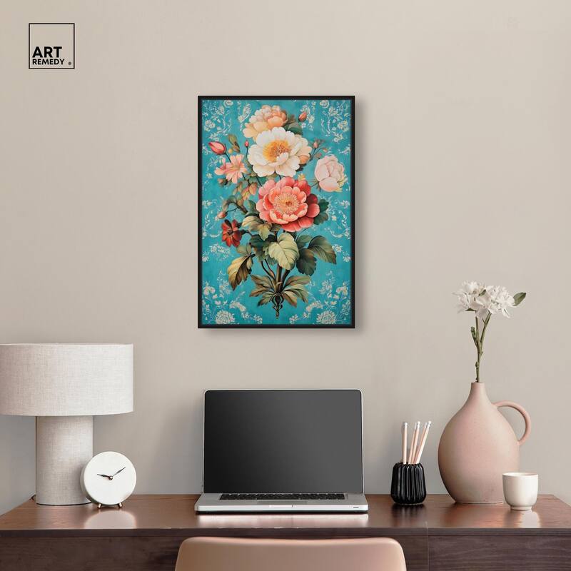 Floral Azure Ascent II Canvas by Art Remedy