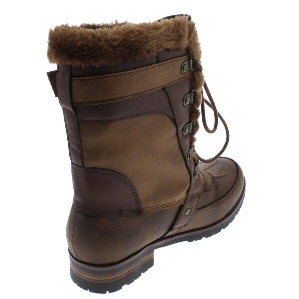 Shop Rock Candy Womens Danlea Winter Boots Faux Leather Brown