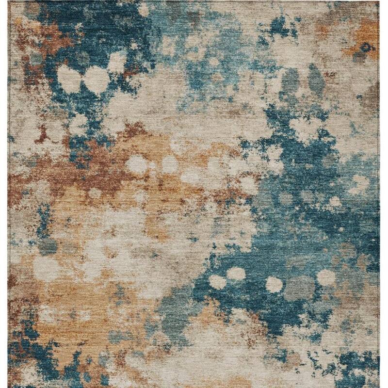 HomeRoots Abstract Transitional Rectangle Outdoor Rug