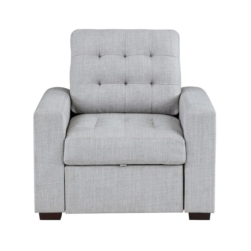 Miles Fabric Chair with Pull-out Ottoman