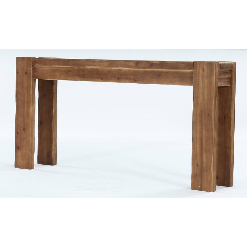 63-Inch Farmhouse Solid Wood Console Table