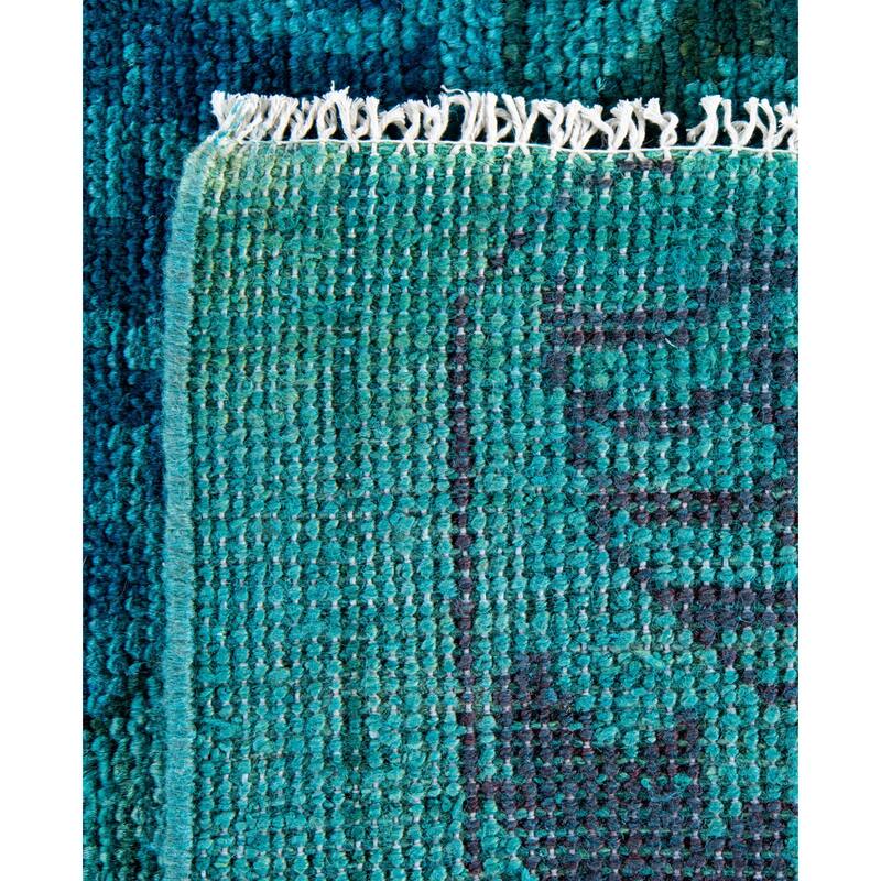 Overdyed One-of-a-Kind Hand-Knotted Area Rug - Green - 8' 3" x 9' 8"