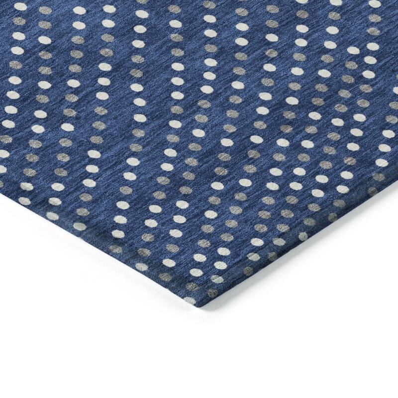 HomeRoots Polka Dot Transitional Rectangle Outdoor Rug