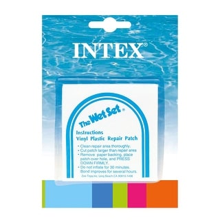 INTEX Wet Set Adhesive Vinyl Plastic Swimming Pool Tube Repair Patch 30 ...