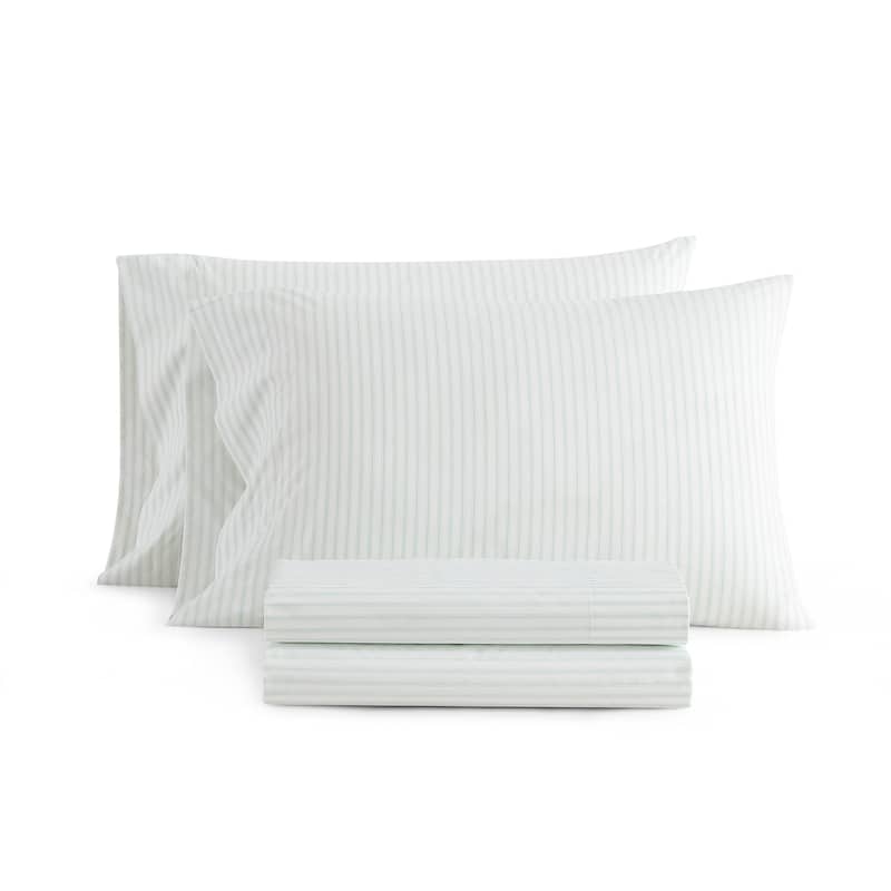 Martha Stewart Printed Cotton Percale Sheet Set