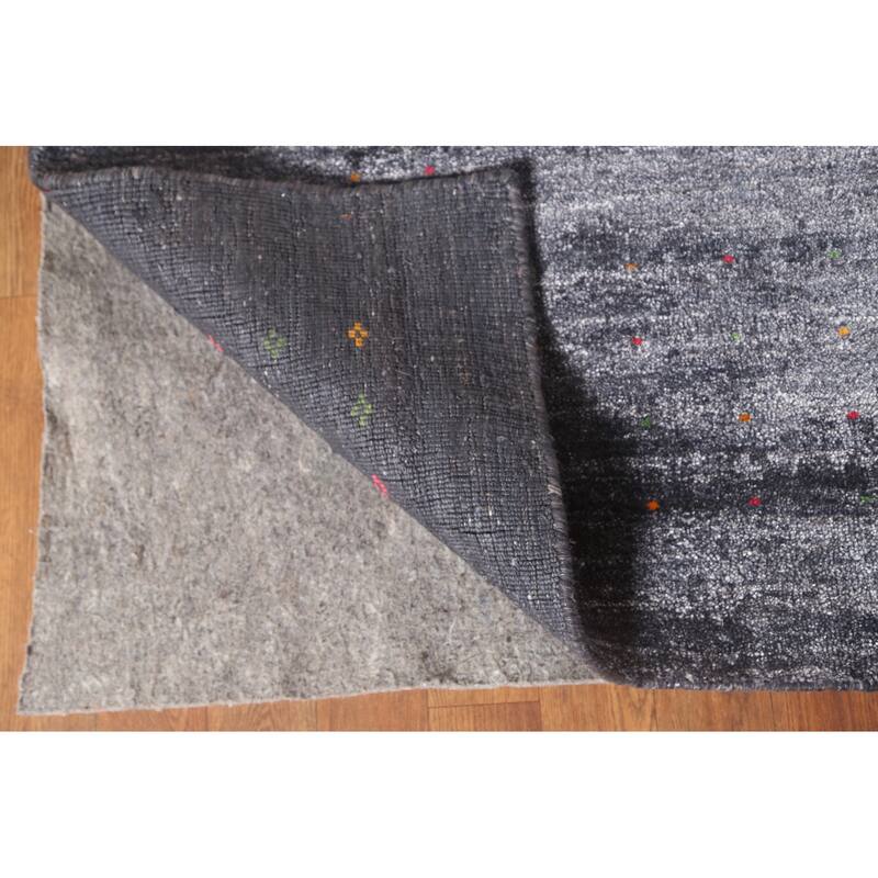 Tribal Gabbeh Oriental Square Rug Hand-Knotted Wool Carpet - 9'8" x 9'9"