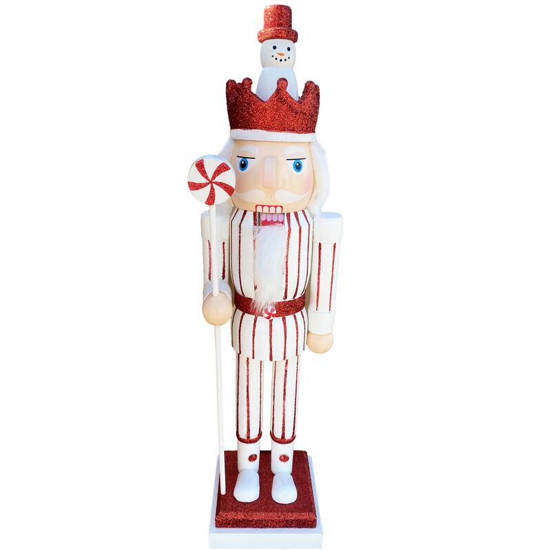 15" Red Peppermint Nutcracker