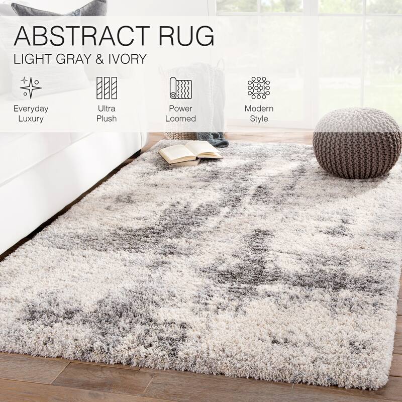 Serenade Abstract Ivory/ Light Gray Area Rug