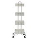 preview thumbnail 35 of 51, 4-Tier Metal Utility Cart with Wheels Storage Shelves Organizer Trolley Cart
