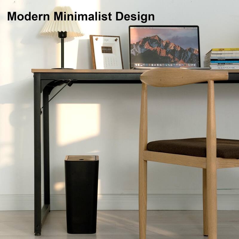 2.6 Gallon Slim Plastic Trash Can with Press Top Lid