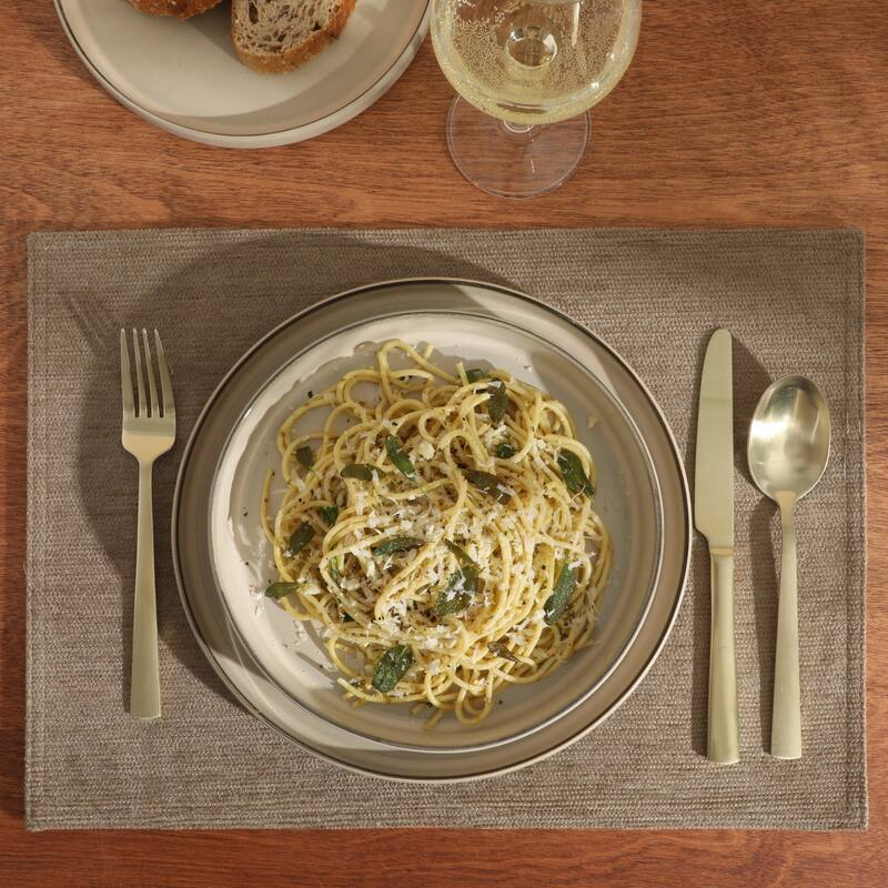 Gibson Elite Liberty Bay 16-Piece Pottery Clay Stoneware Stackable Dinnerware Set - Reactive Glaze, Service for 4