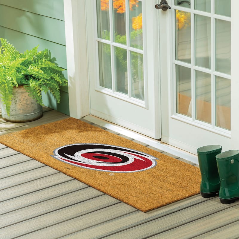 Carolina Hurricanes Full Color Indoor/Outdoor Coir Mat - 60" x 24"