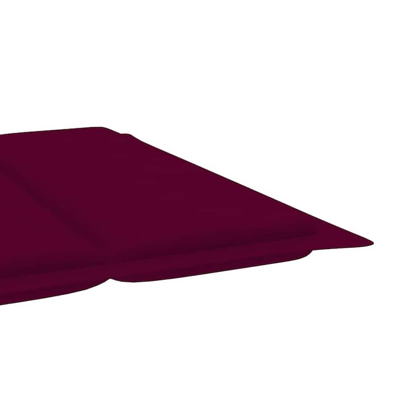 vidaXL Patio Sun Lounger with Cushion Solid Acacia Wood - 72.4" x 21.7" x 25.2"