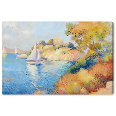 Art Remedy Sail Off In The Morning Gallery Wrapped Impressionism 1 Piece Canvas Wall Art