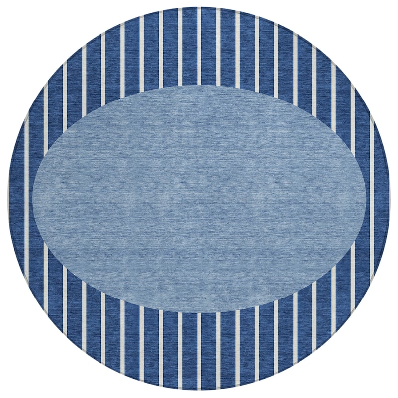 Machine Washable Indoor/ Outdoor Modern Sunrise Chantille Rug