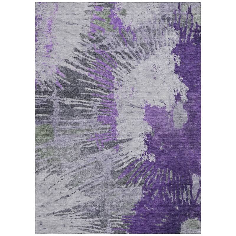 HomeRoots Abstract Transitional Rectangle Outdoor Rug