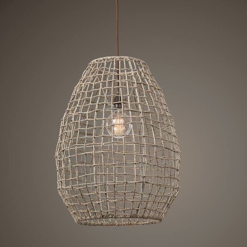 Uttermost Cross Weave 1-Light Pendant