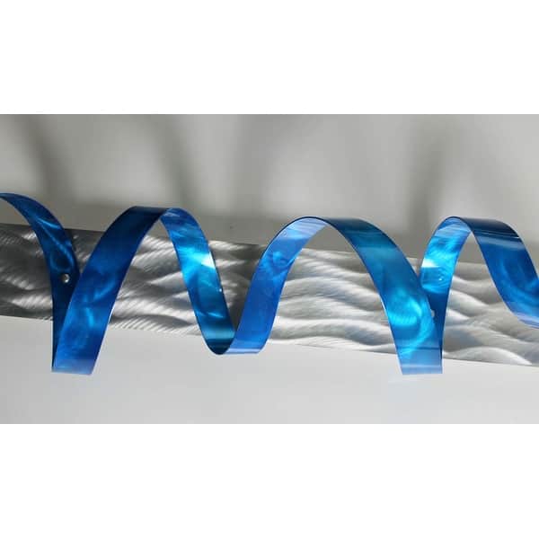 Shop Statements2000 3d Metal Wall Art Accent Sculpture Blue Silver