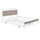preview thumbnail 17 of 42, Slat Support Bed Frame Metal Platform Bed with Trundle