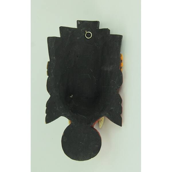 Shop Hand Crafted Wooden Ganesha Mask Wall Decor Overstock