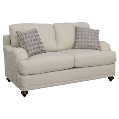 Glenn Transitional Upholstered English Arm Loveseat