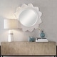 preview thumbnail 4 of 6, Uttermost Sea Coral White Round Mirror - 33.625"W x 33.625"H x 2.5"D