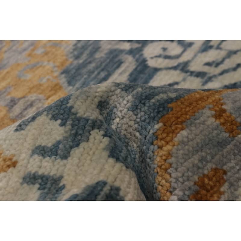 ECARPETGALLERY Hand-knotted Mystique Dark Blue Wool Rug - 8' x 8'