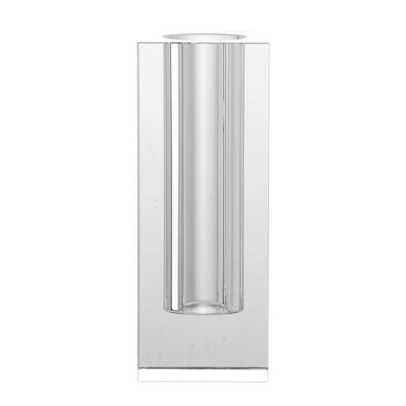 10" Clear Square Glass Table Vase - 3.90