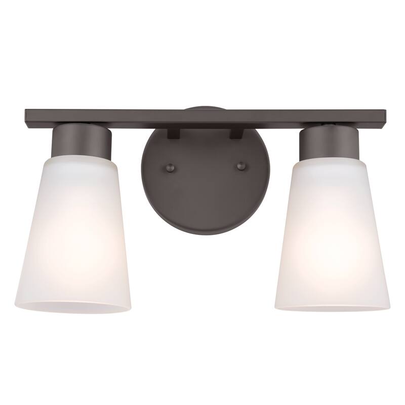 Kichler Lighting Stamos 13 in. 2-Light Modern Bathroom Vanity Light
