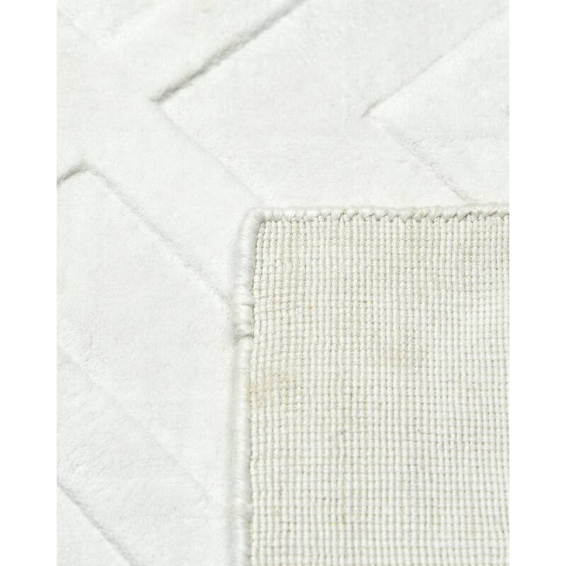 Overton Handmade Modern Contemporary Solid Indoor-Outdoor Area Rug